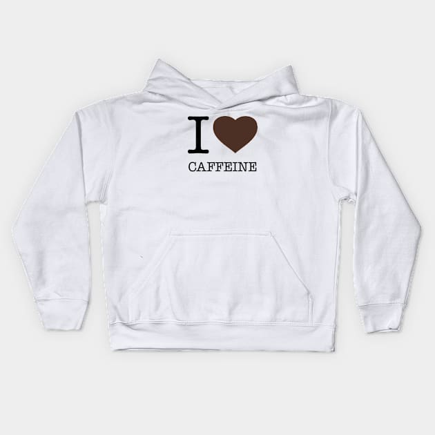 I LOVE CAFFEINE Kids Hoodie by eyesblau